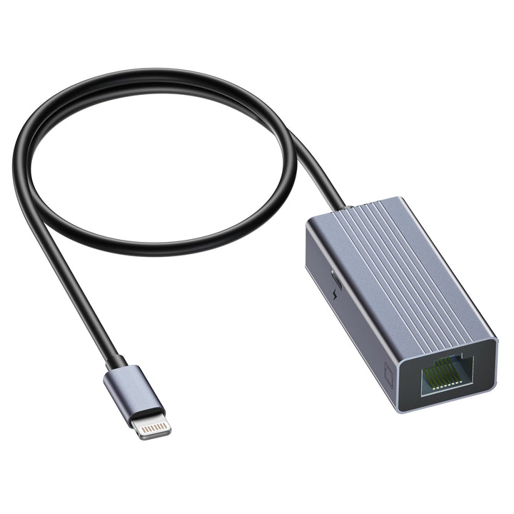 IVSHOWCO Lightning-zu-RJ45-Ethernet-LAN-Netzwerkadapter für iPhone [Apple MFi-Zertifiziert], iPad-zu