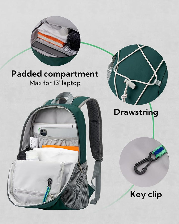 WATERFLY Rucksack Klein Wanderrucksack 12L: Leicht Tagesrucksack Mini Sport Backpack Outdoor Daypack