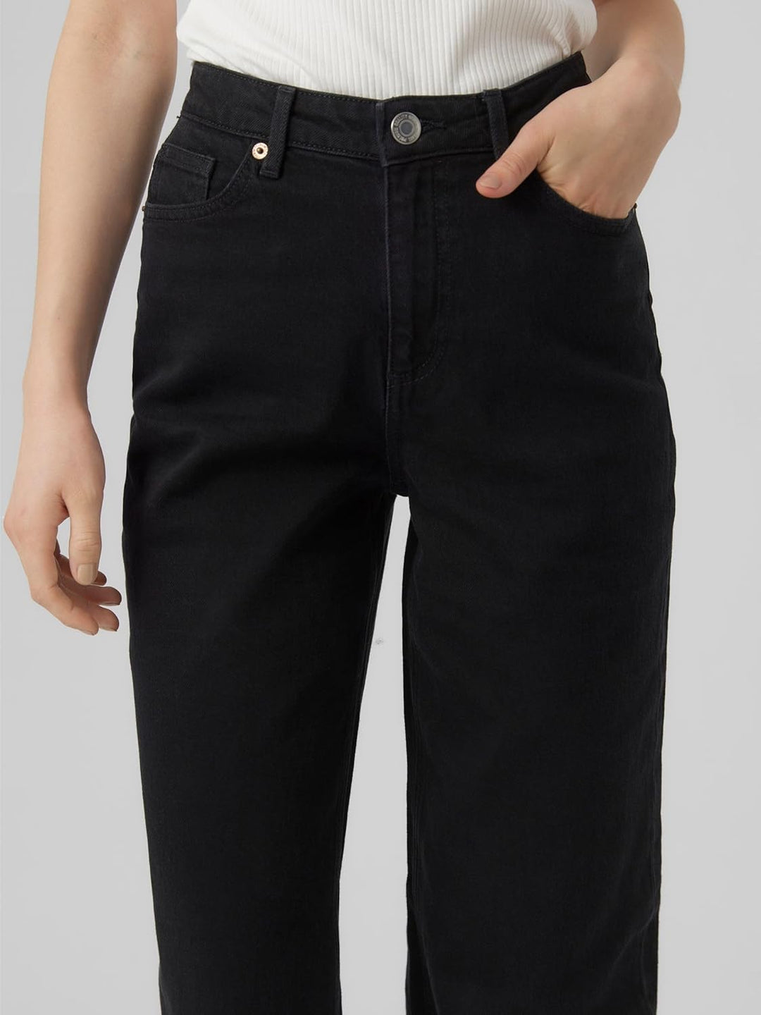 VERO MODA Damen Hose 28W / 32L Schwarz, 28W / 32L Schwarz