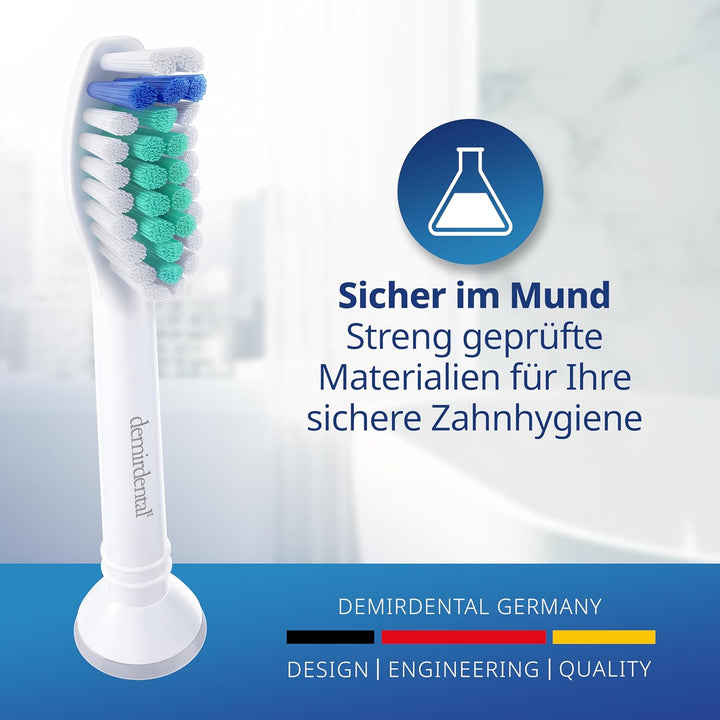 8er demirdental Ersatzbürsten passend für Philips Sonicare, Harte Aufsätze & Aufsteckbürsten, harte