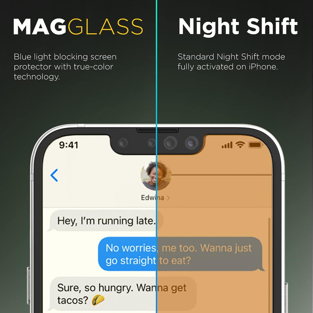 Magglass Panzerschutz für iPhone 13 Pro Max Full Screen Blaulichtfilter Schutzfolie Folie Displaysch