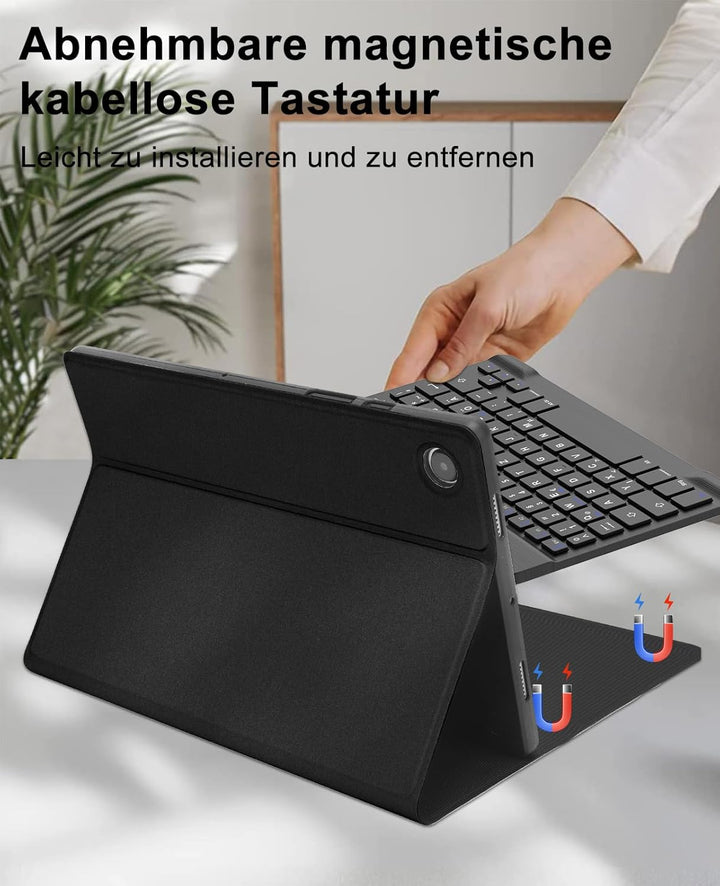 SENGBIRCH Tastaturhülle für Samsung Galaxy Tab A9 Plus 11'' 2023 - QWERTZ Deutsche Tastatur Abnehmba