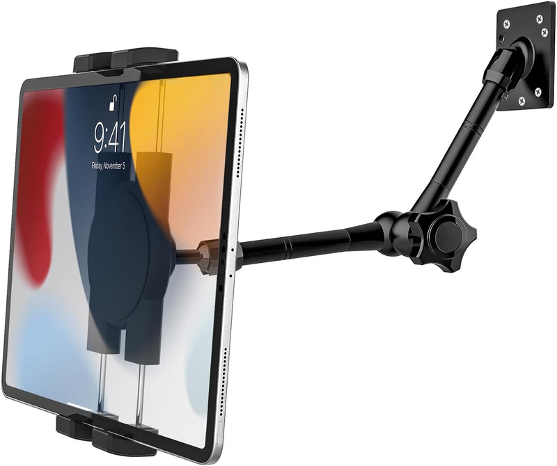 woleyi Tablet Wandhalterung Arm Verstellbarer, Wand iPad Halterung Schwenkarm, Metall Wand Halterung