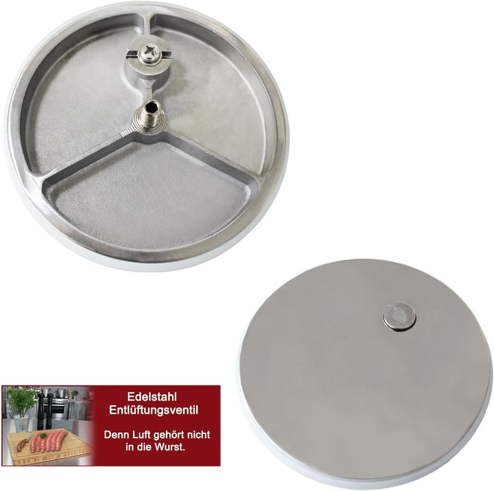 Beeketal 'BT05' Edelstahl Industrie Wurstfüllmaschine (5 L Volumen) SGS-geprüft, Profi Wurstfüller m