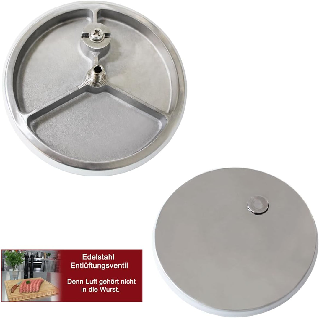 Beeketal 'BT07' Edelstahl Industrie Wurstfüllmaschine (7 L Volumen) SGS-geprüft, Profi Wurstfüller m