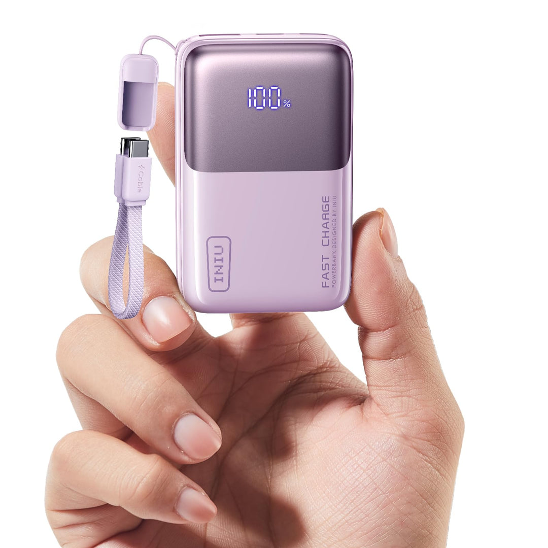 INIU Mini Power Bank, 45W 10000mAh Powerbank Klein Aber Stark (USB C In & Out), Schnellladefunktion