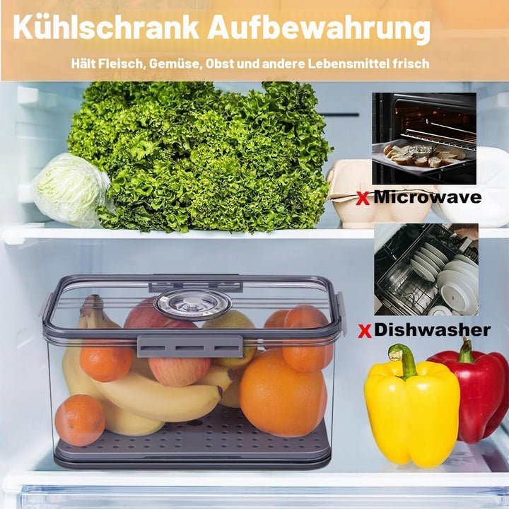 Brotkasten Versiegelt, Brotbox mit luftdichtem Deckel, Grosser Brotkasten mit Zeitaufzeichnungs für