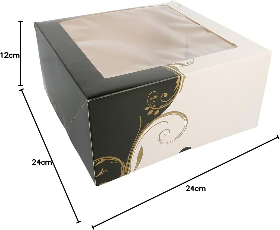 Box Square Canal mit Sichtfenster – 50 Stück. 24 x 24 x 12 cm., 24 x 24 x 12 cm