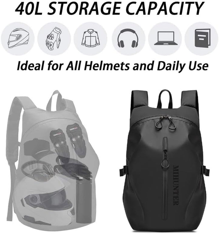 Motorrad Rucksack,Motorradrucksack,40L,Rucksack Motorrad,Rucksack Wasserdicht Motorrad,Grosse Kapazi