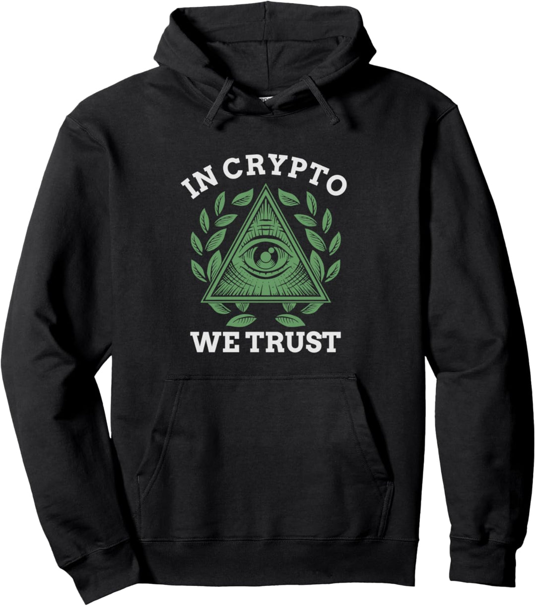 In Crypto We Trust Bitcoin Cryptocurrency Trading & Mining Pullover Hoodie