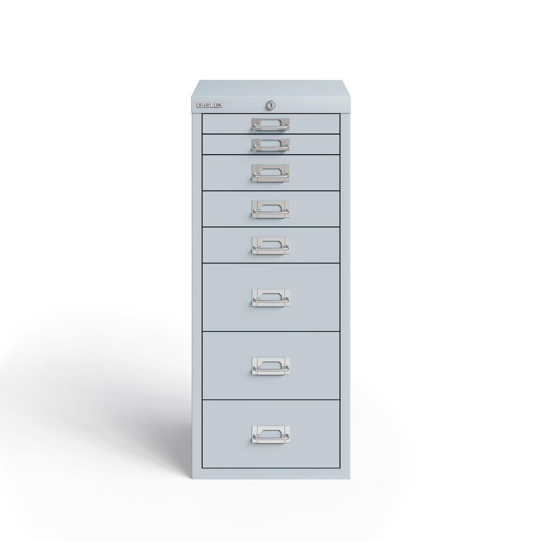 BISLEY MultiDrawer, LA298, DIN A4, 8 Schubladen (2 + 3 + 3 Schubladen), 645 lichtgrau, Metall, Licht