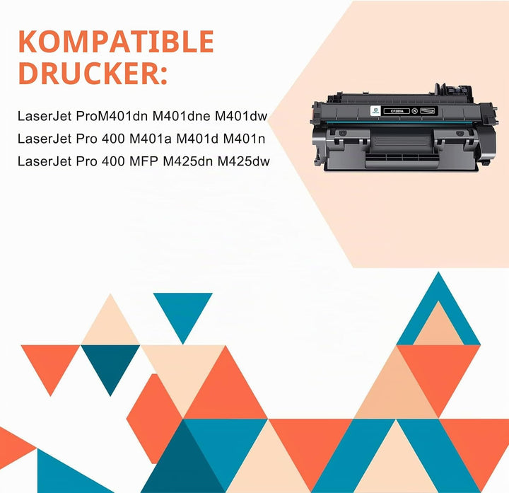 inkalfa Kompatibel für HP 80A CF280A 80X CF280X Toner Laserjet Pro 400 M401a M401dn M401n M401dw M40
