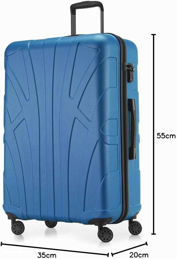 suitline Handgepäck Hartschalen-Koffer Koffer Trolley Rollkoffer Reisekoffer, TSA, 55 cm, ca. 34 Lit