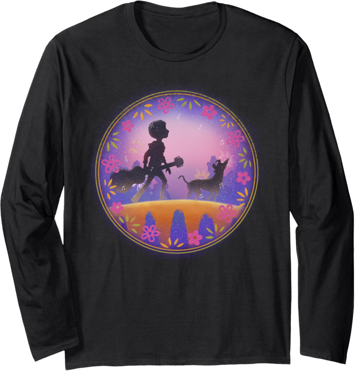 Disney Pixar Coco Dante Bridge Silhouette Langarmshirt