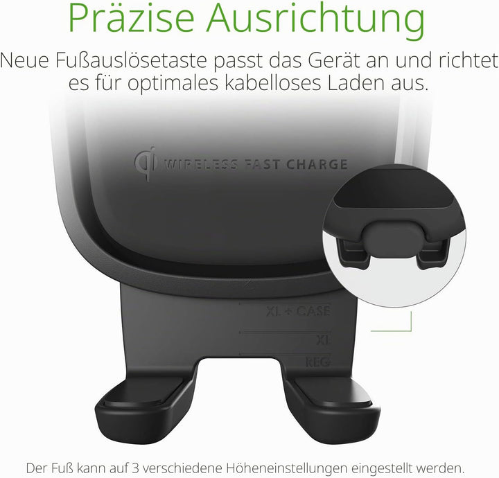 iOttie Easy One Touch Wireless 2Qi-Lade-CD-Steckplatz + Entlüftung für iPhone XS Max R 8 Plus 10 W f