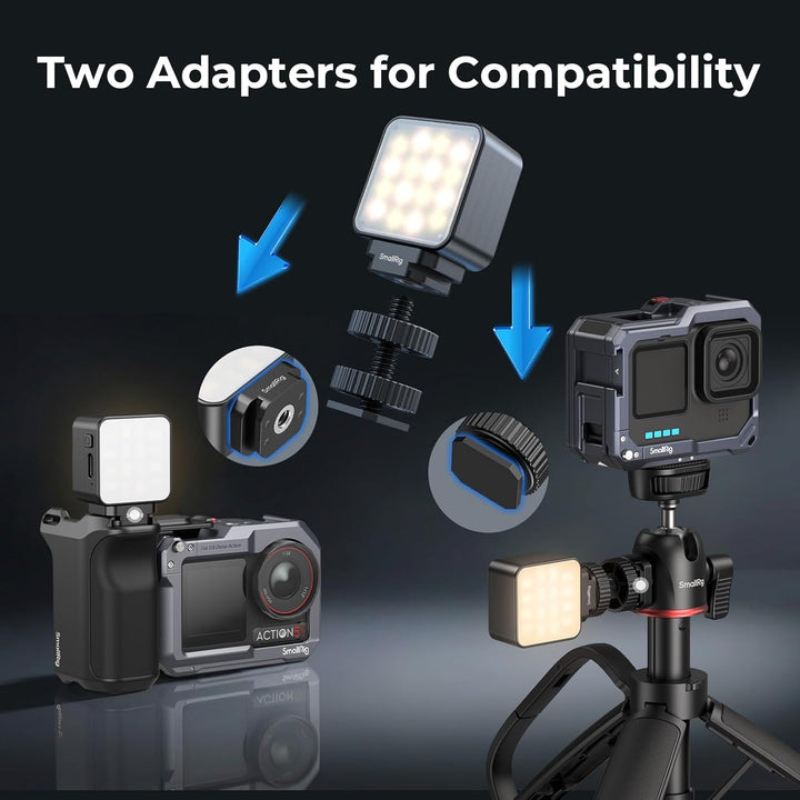 SMALLRIG Magnetische Mini-LED-Videoleuchte für Action-Kameras