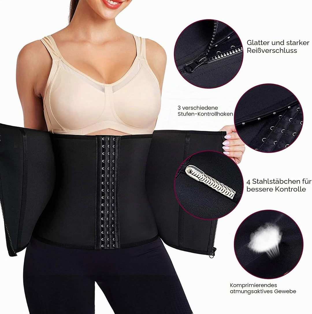 KUMAYES Korsett Damen Waist Trainer Cincher Korsage Taillenformer Bauchweggürtel Corsage Shapewear D