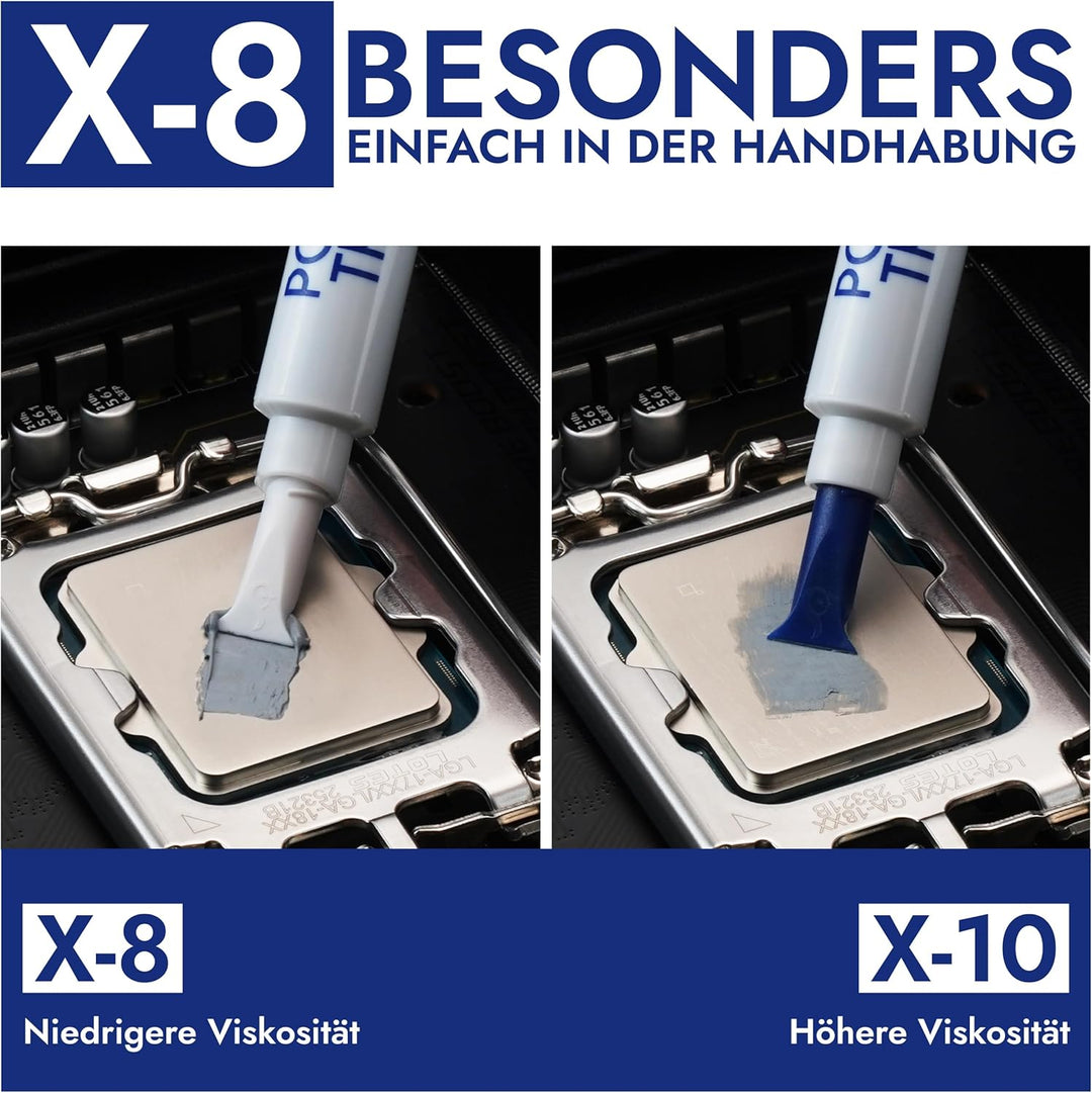 Polartherm X-8 by Thermal Grizzly - 40 Gramm CPU Wärmeleitpaste für CPU & GPU - Hohe Wärmeleitfähigk