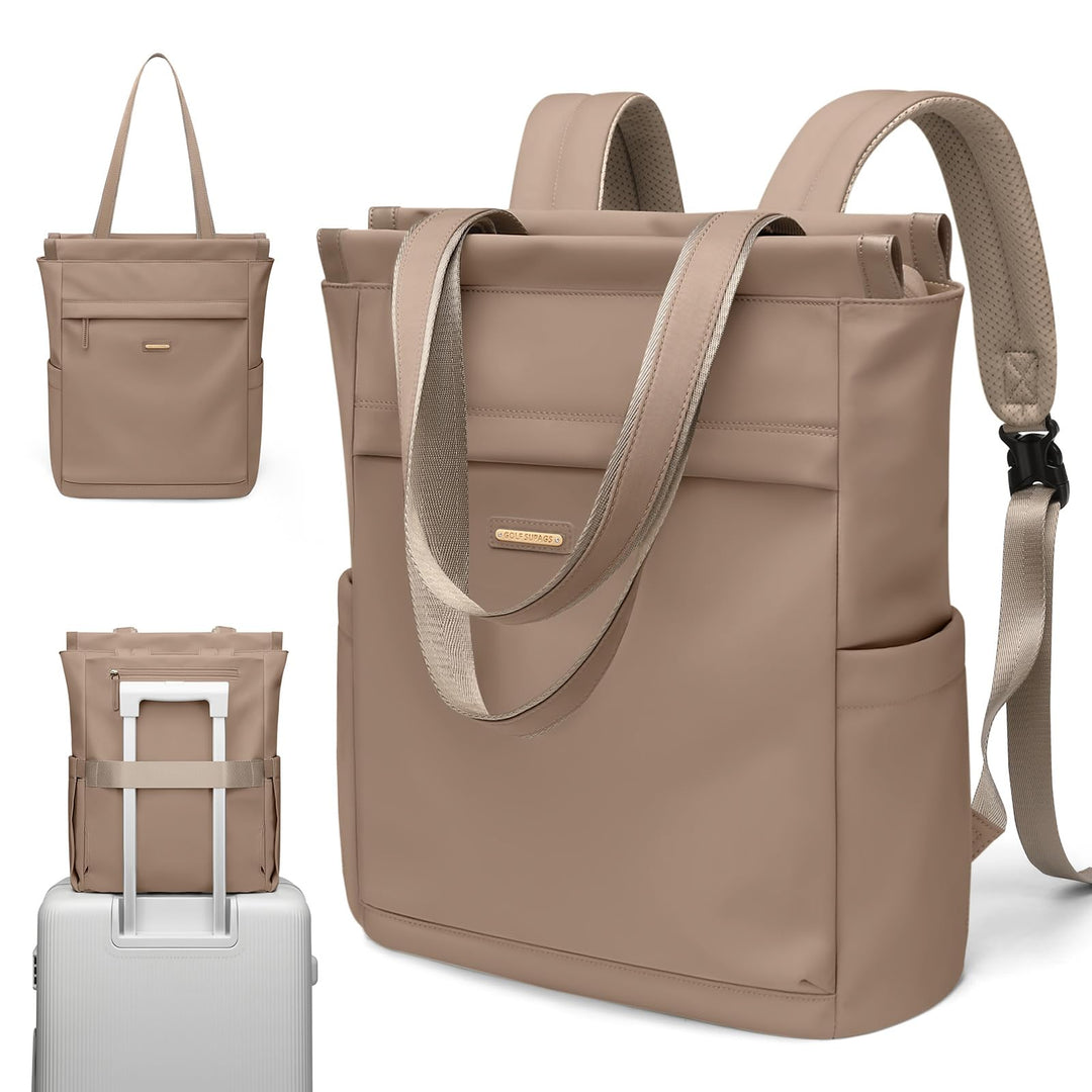 GOLF SUPAGS Convertible Notebook Handtasche, Laptop Rucksack für Damen mit Laptopfach, 15.6 Zoll Sty