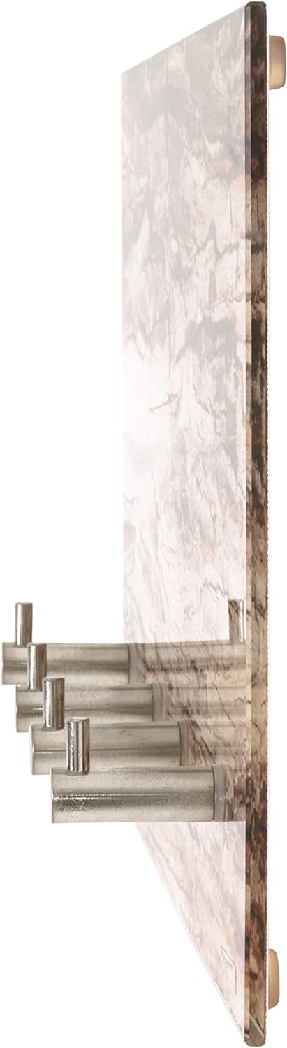 HAKU Möbel Schlüsselboard, Metall, Motiv-edelstahloptik, B 30 x T 5 x H 21 cm 30 x 5 x 21 cm, 30 x 5