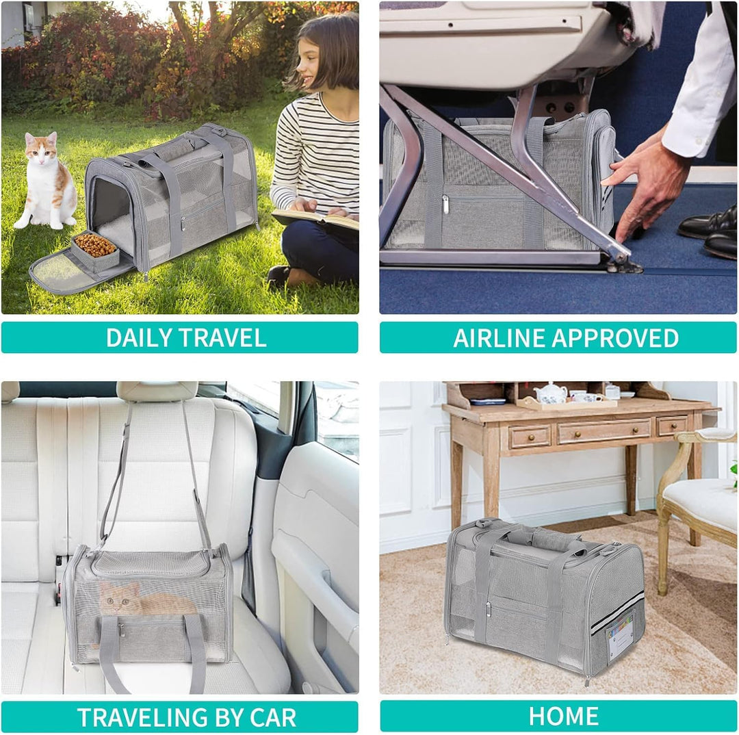 Transportbox für Katzen, Fluggesellschaften zugelassen für kleine Hunde, Kätzchen, für kleine, mitte