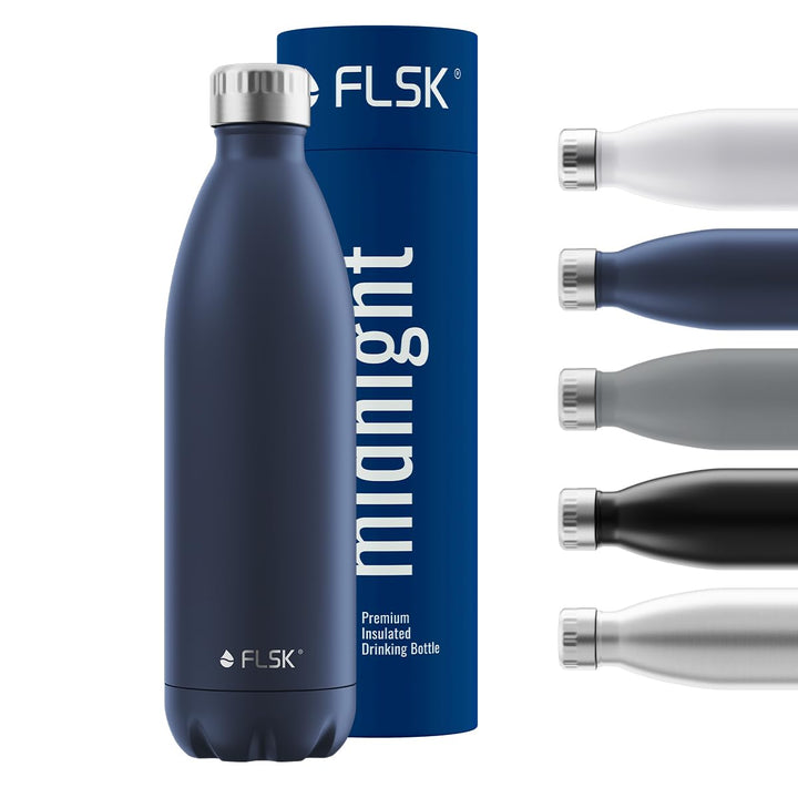 FLSK Trinkflasche – Premium Edelstahl Thermosflasche – 100% auslaufsicher &amp; kohlensäuregeeignet – hä