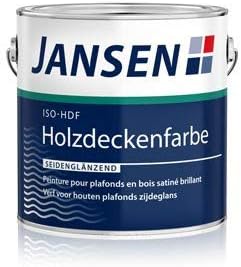 Jansen ISO-HDF Holzdeckenfarbe weiss 2,5l seidenglänzend Grund und Deckanstrich