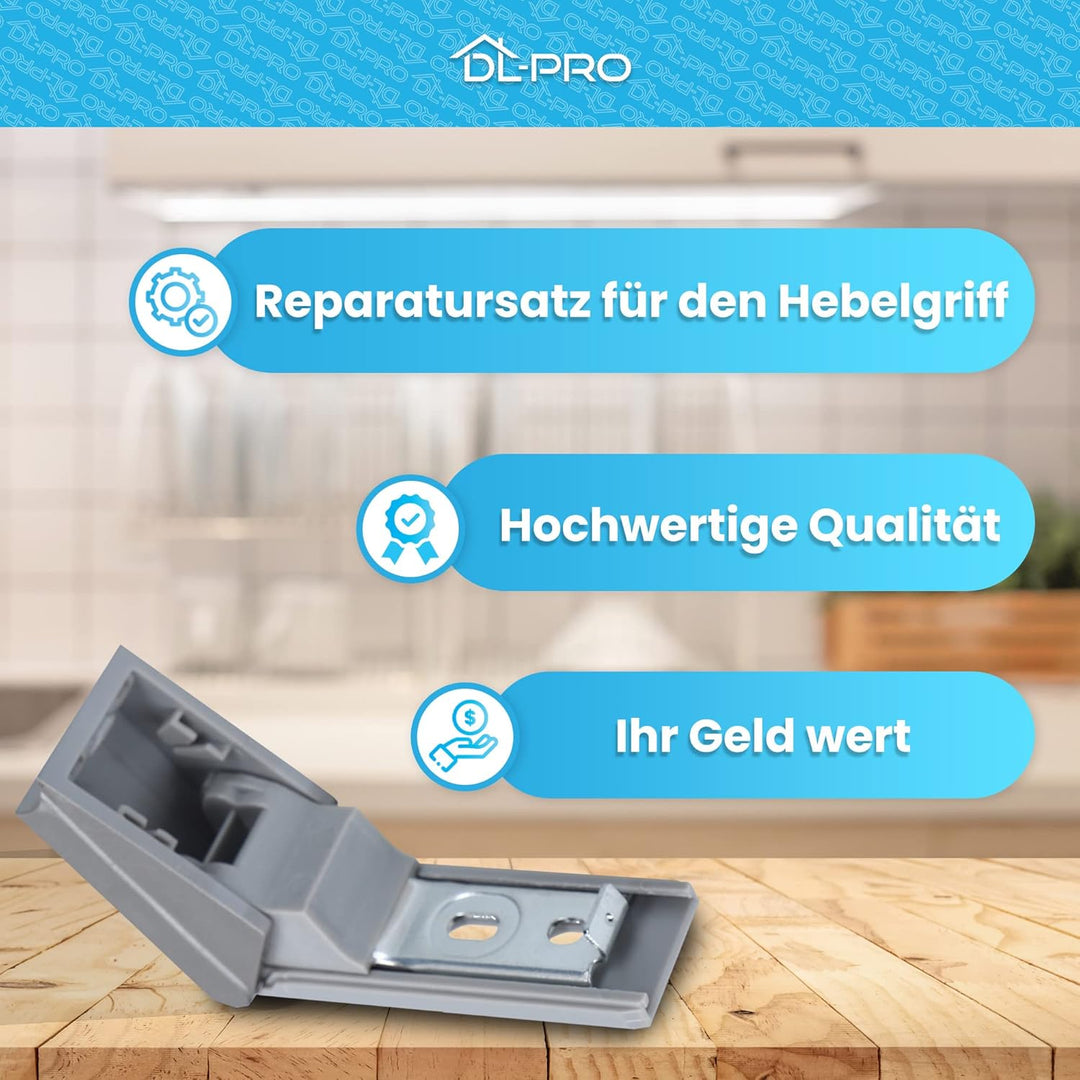DL-pro Türscharnier Set für Liebherr Kühlschrank Ersatz für 9590178 9590190 2 Stück Silber Reparatur