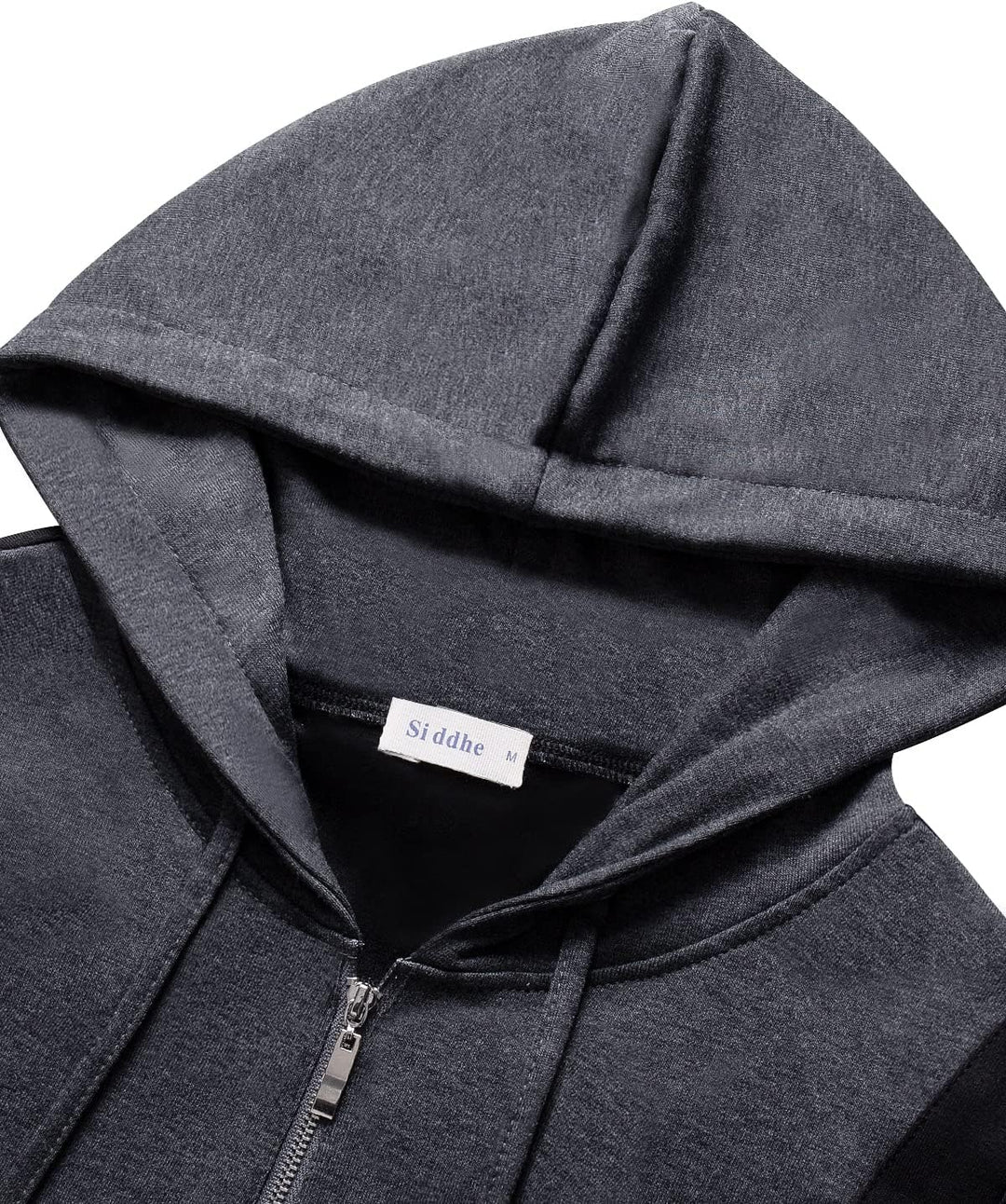 Siddhe Pullover Damen Hoodie 1/4 Zip Farbblock Sweatshirt Kapuzenpullover Tunika mit Reissverschluss