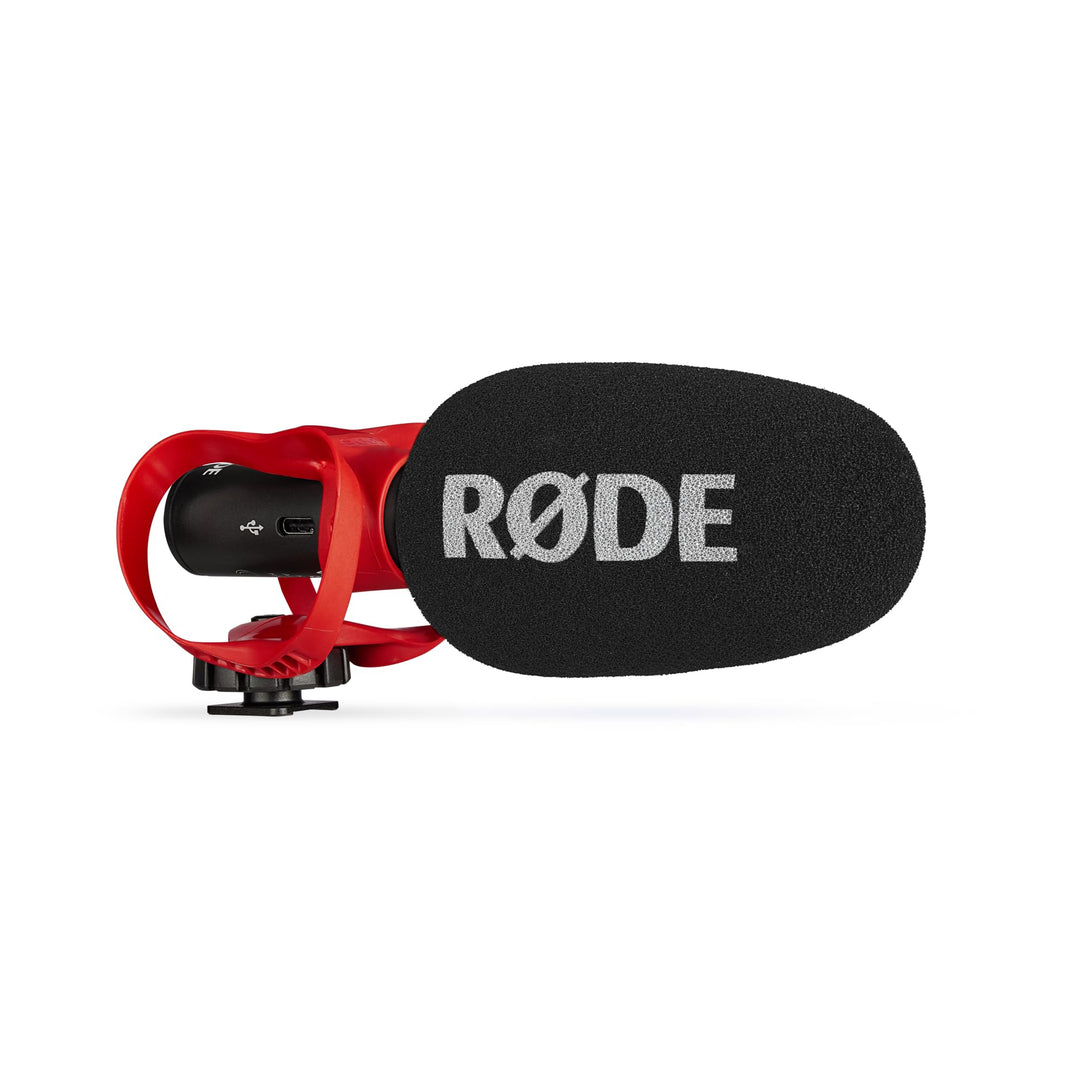 RØDE VideoMic GO II Ultra-kompaktes On-Camera Richtrohrmikrofon mit 3,5-mm- und USB-Ausgängen für Fi
