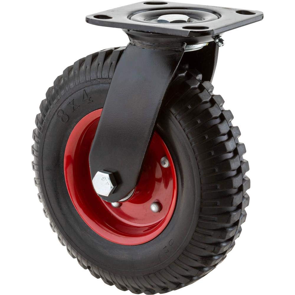 steelex d2578 fixiert Heavy Duty Industrie Rad, 6–1/4-Zoll, schwarz, D2581 Drehgelenk 8 Inches, Dreh