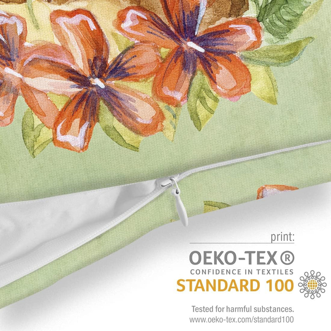 VOID Osterhase Blumenkranz 50x50 Kissenhülle Polyester Zierkissen Couchkissen Ostern Osterdeko Deko