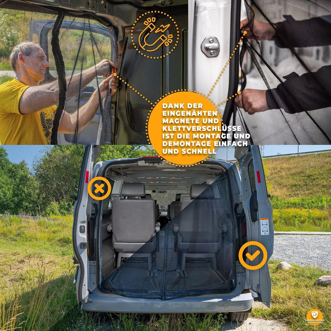 CHROMEMASTER | Magnetisches Fliegengitter für Camper, Campervan, Wohnmobil | Kompatibel mit Renault