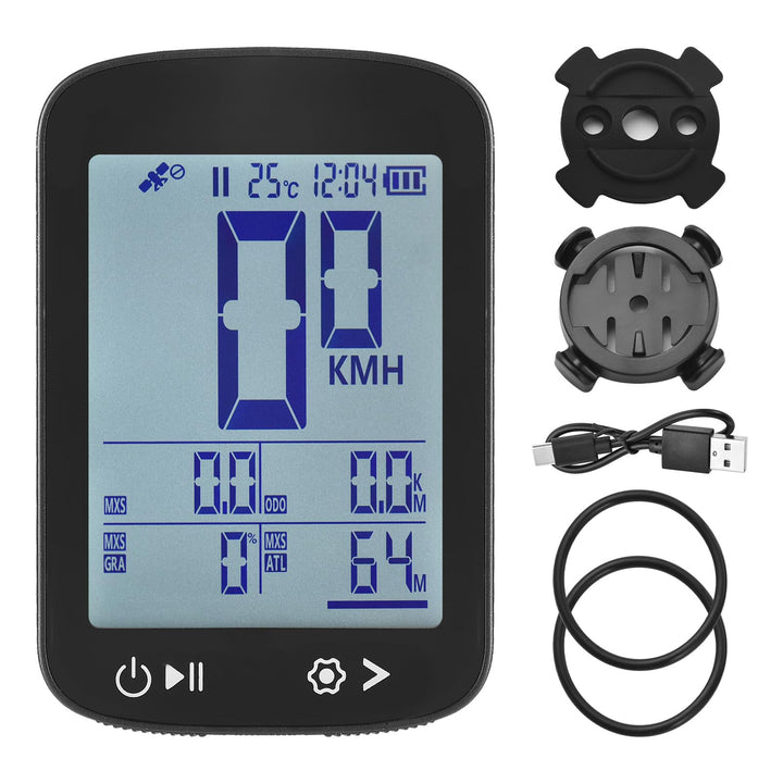 Cryfokt Drahtloser GPS -Fahrradcomputer mit Hohem Klarem Display, Genauem PC und ABS -Material, Wied