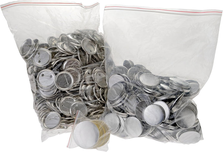 Buttonrohlinge 50mm (500 Stück) für Badgematic Buttonmaschine mit Sicherheitsnadel, 500