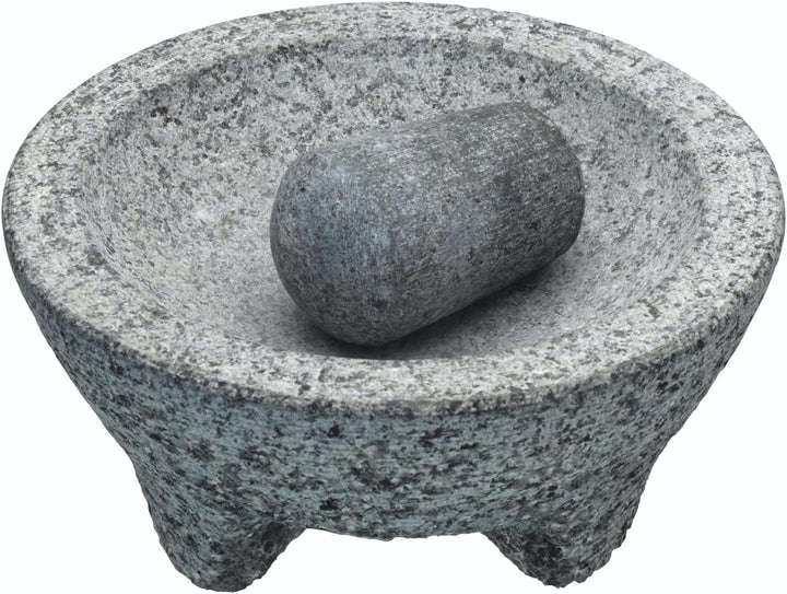 KitchenCraft World of Flavours „“Molcajete“ Mexikanisches Mörser und Stössel Set, Granit, 20