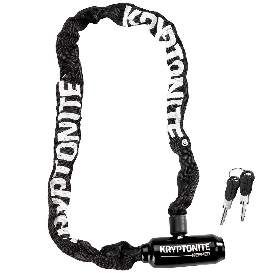 Kryptonite Keeper 585 Integriertes Kettenschloss - 85 cm, Sicherheitsgrad 4/10, Anti-Diebstahl Fahrr