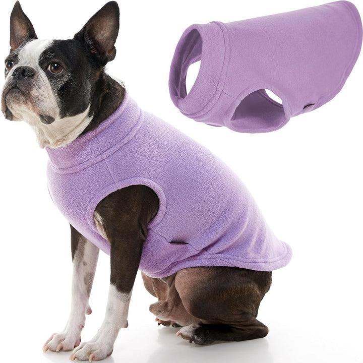 Gooby - Stretch Fleece Weste Pullover Fleece Weste Jacke Sweater für Hunde, Lavendel, Grösse L laven
