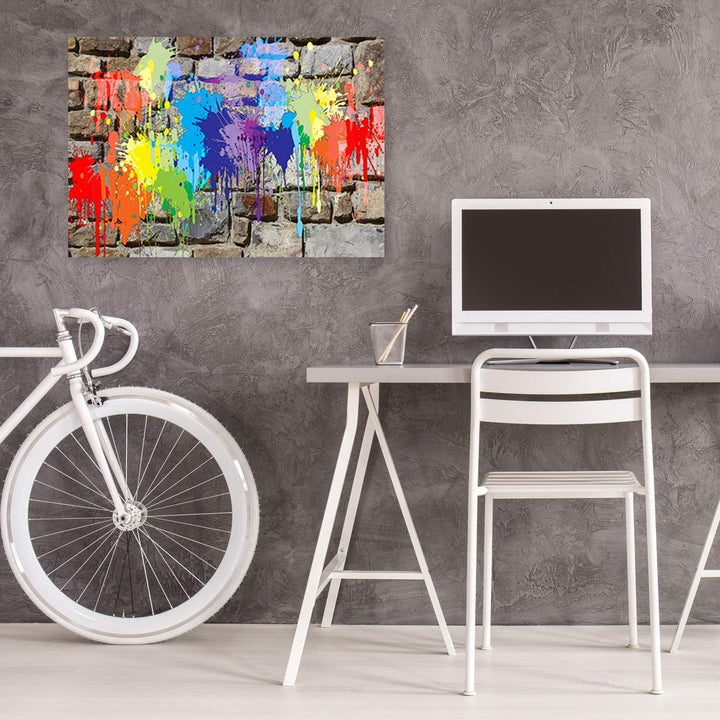 Feeby Bild auf Leinwand abstrakt Kunstdruck modern für Wonzimmer mehrfarbig 80x60 cm M14505 80x60 cm