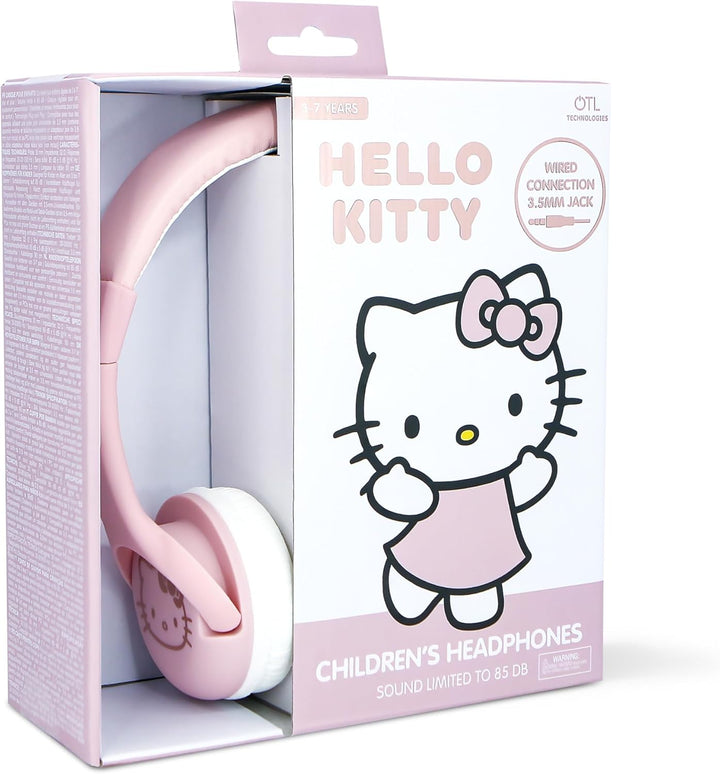 OTL Technoloiges HK1184 Hello Kitty Kopfhörer für Kinder, kabelgebunden, Pink mit Roségold