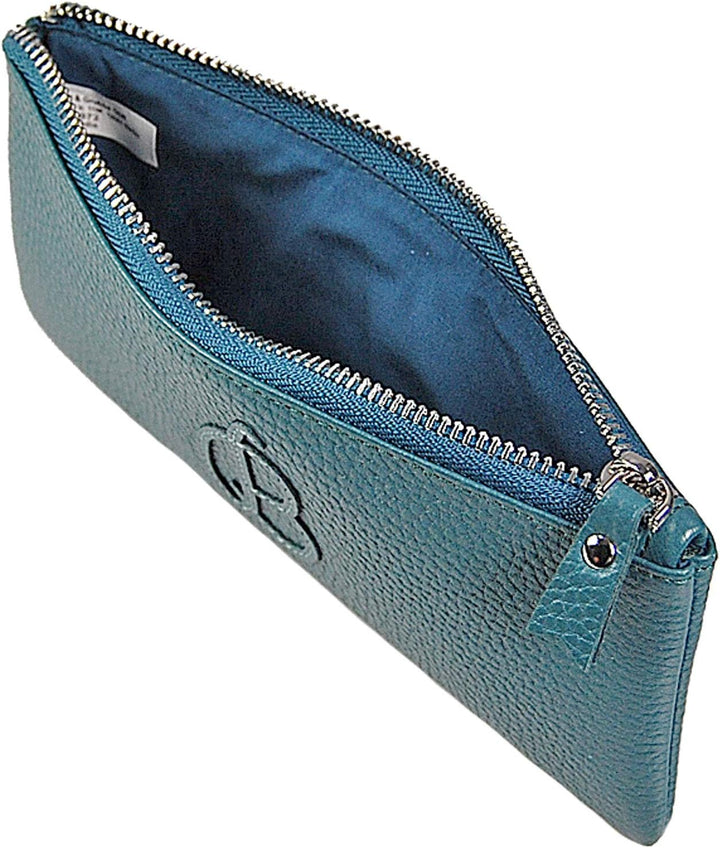 Kosmetiktasche Leder Kosmetiketui Schminktasche Stifteetui Make up Beauty Tasche GoBago (Petrol), Pe