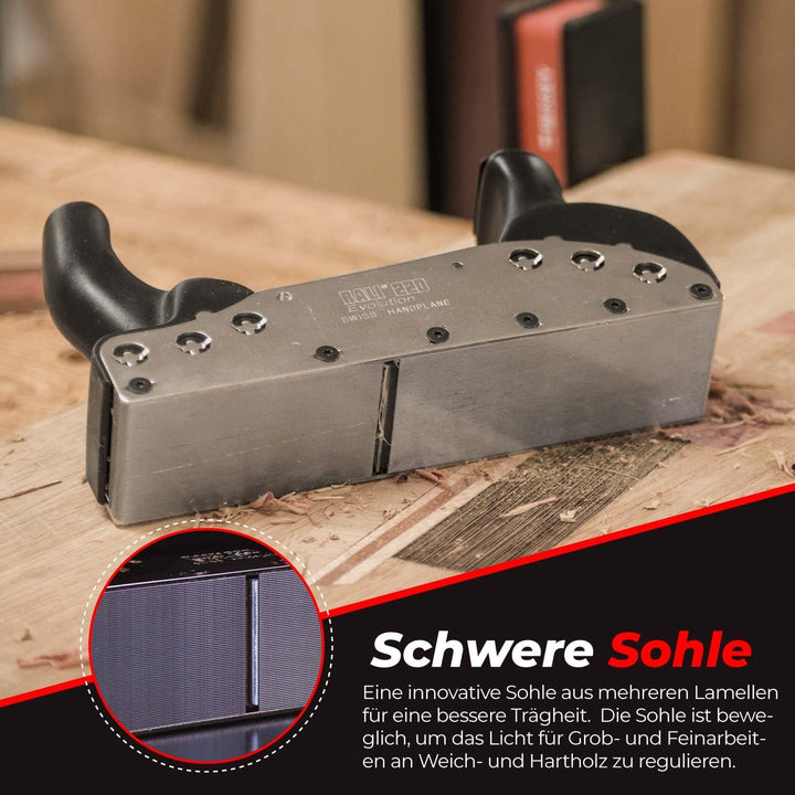 Handhobel Rali® 220 Evolution N - Einfaches Einstellen und hochwertiges Design mit metallbeschichtet