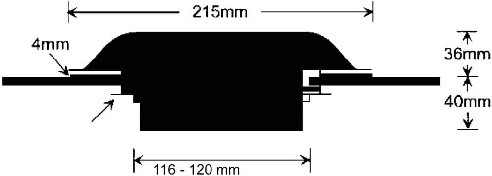 Lilie Lüfter 31813 215mm x 215mm x 90mm x 215mm