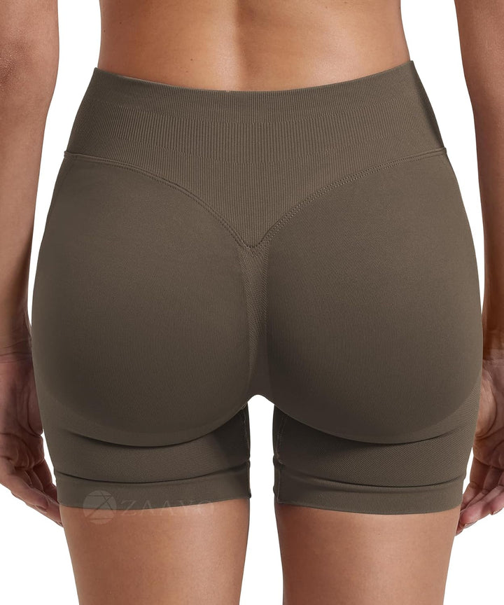 Damen Sport Shorts Hidden Scrunch Workout Auswirkungen Short 4.5 "Scrunch Butt Lifting Gym Short Nah