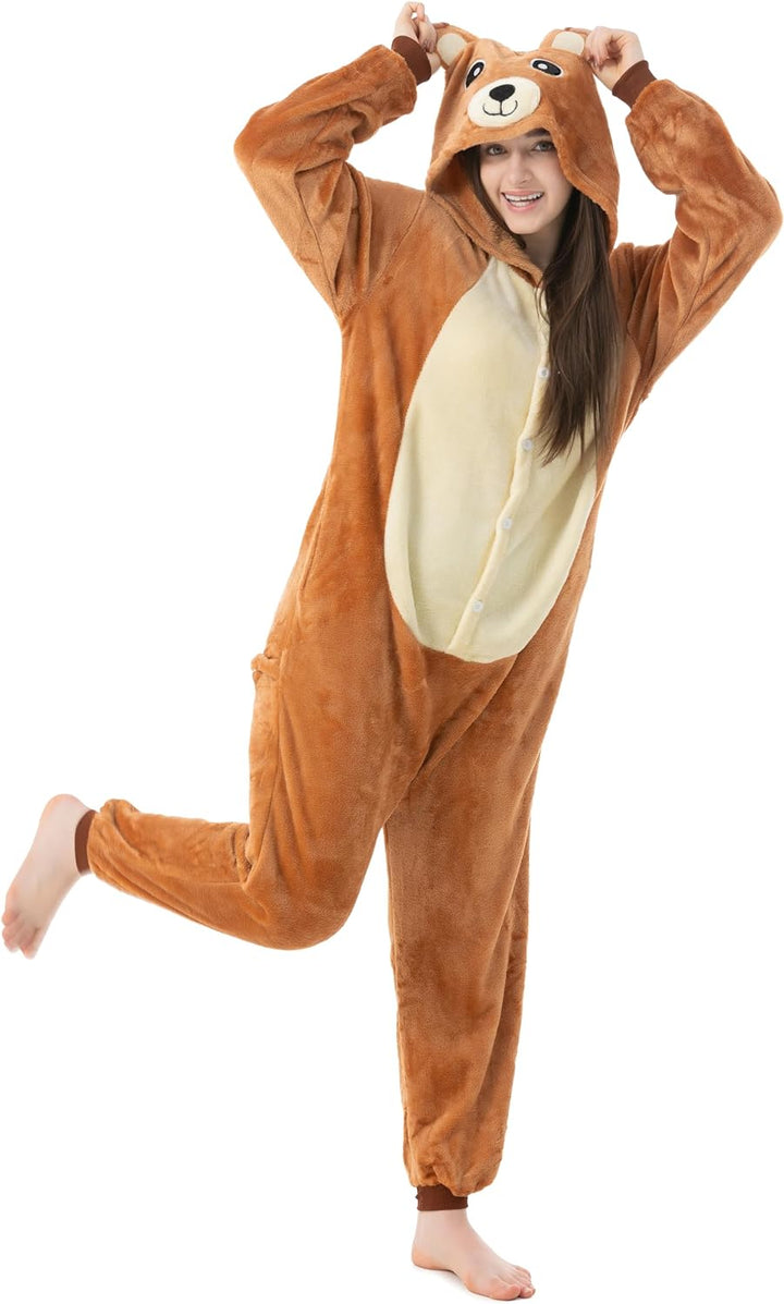 Katara 1744 (30+ Designs) Bären-Kostüm Belly, Unisex Onesie/Pyjama-Qualität für Erwachsene & Teenage