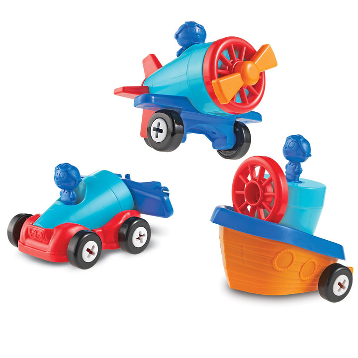 Learning Resources 1-2-3 Mach was draus!™ Auto-Flugzeug-Boot, Auto