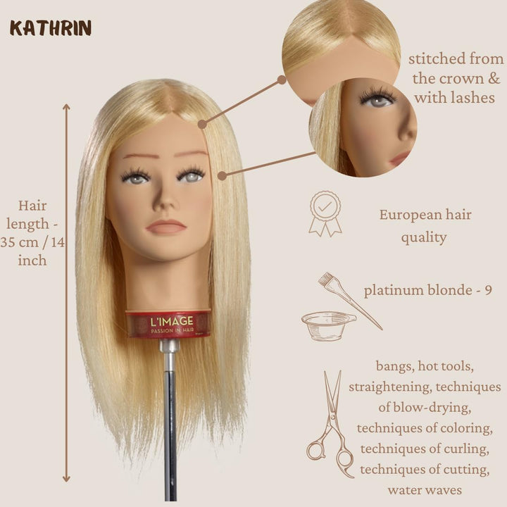 Übungskopf Kathrin 35 cm lichtblond Limage