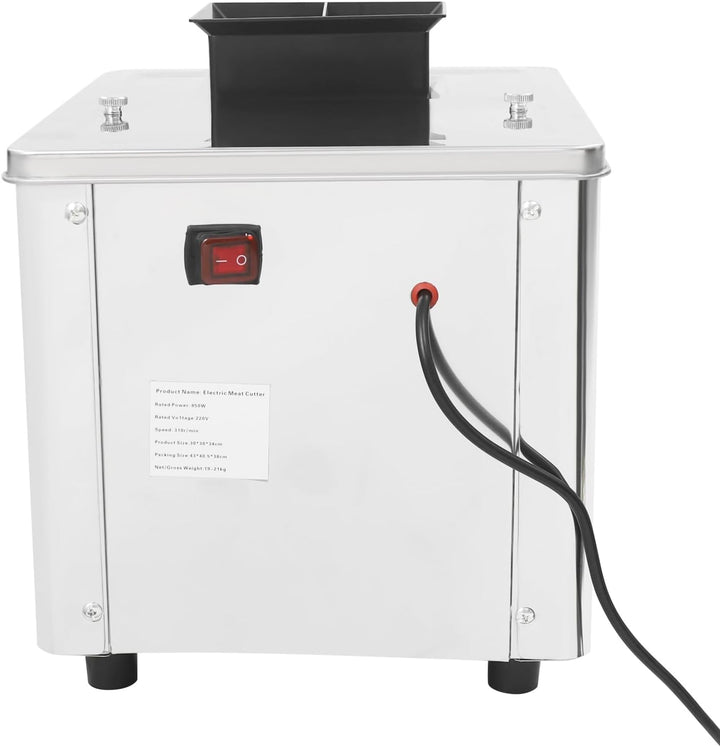 Edelstahl Fleischschneidemaschine, 850W 220V Meat Slicer mit 3.5mm/5mm/15mm Dicke, Elektrischer Flei