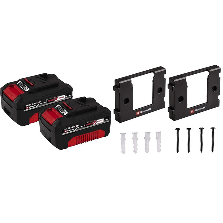Original Einhell Akku PXC-Twinpack 4,0 Ah Power X-Change (Li-Ion, 18 V, 2X 4,0 Ah-Akkus, universell
