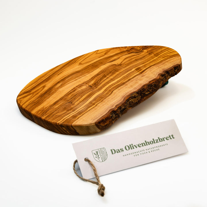 DAS OLIVENHOLZBRETT® Schneidebrett Olivenholz/Antipastibrett/kleines Servierbrett/Brotzeitbrett aus